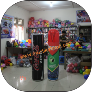 balon botol/prodak promosi lounching brand untuk outdoor/indoor Mustika Balon